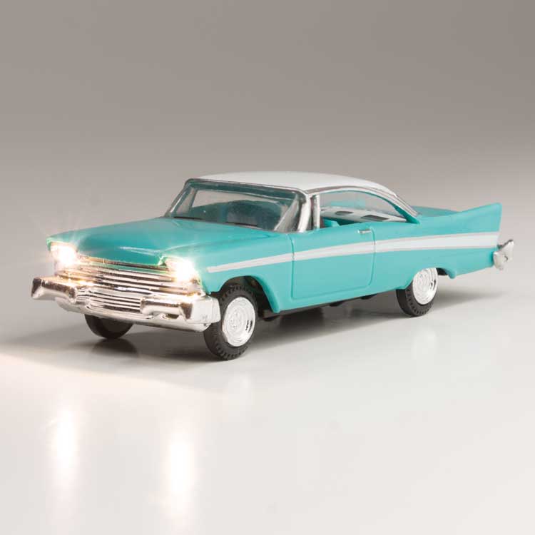 Just Plug Lighted Vehicle -- Fancy Fins (turquoise, white)