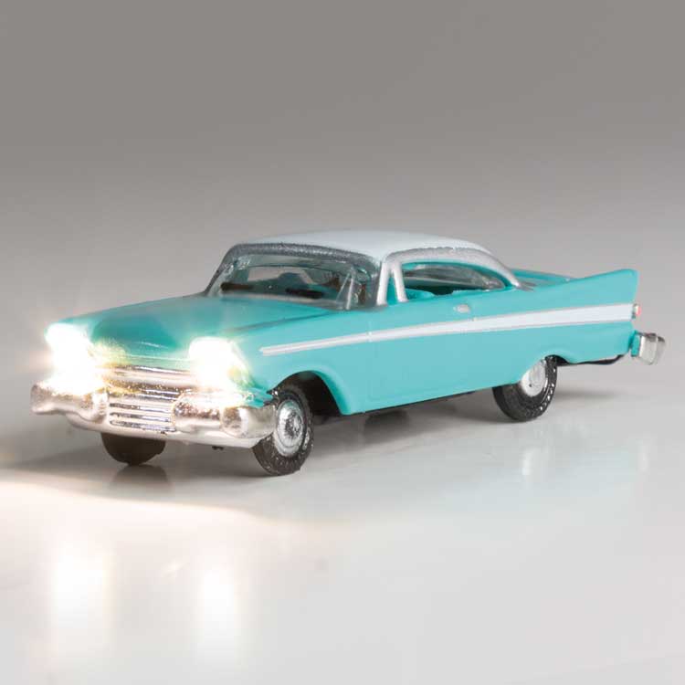 Fancy Fins - Just Plug Lighted Vehicle -- Turquoise, White