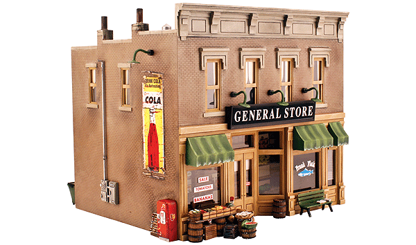 Lubener's General Store - Built-&-Ready Landmark Structures -- Assembled - 8-1/8 x 6-5/8 x 7-1/2"20.6 x 16.8 x 19cm
