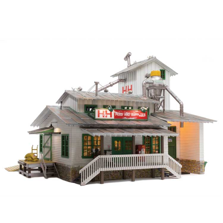 Built & Ready Landmark Strucutres - Assembled -- H&H Feed Mill