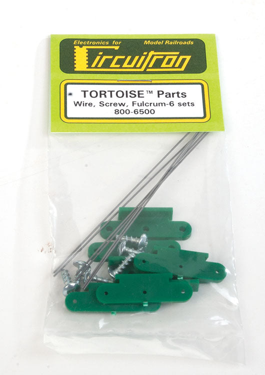 Tortoise™ Switch Machine Replacement Parts -- Spring Wire, Retaining Screws & Fulcrum - 6 Sets