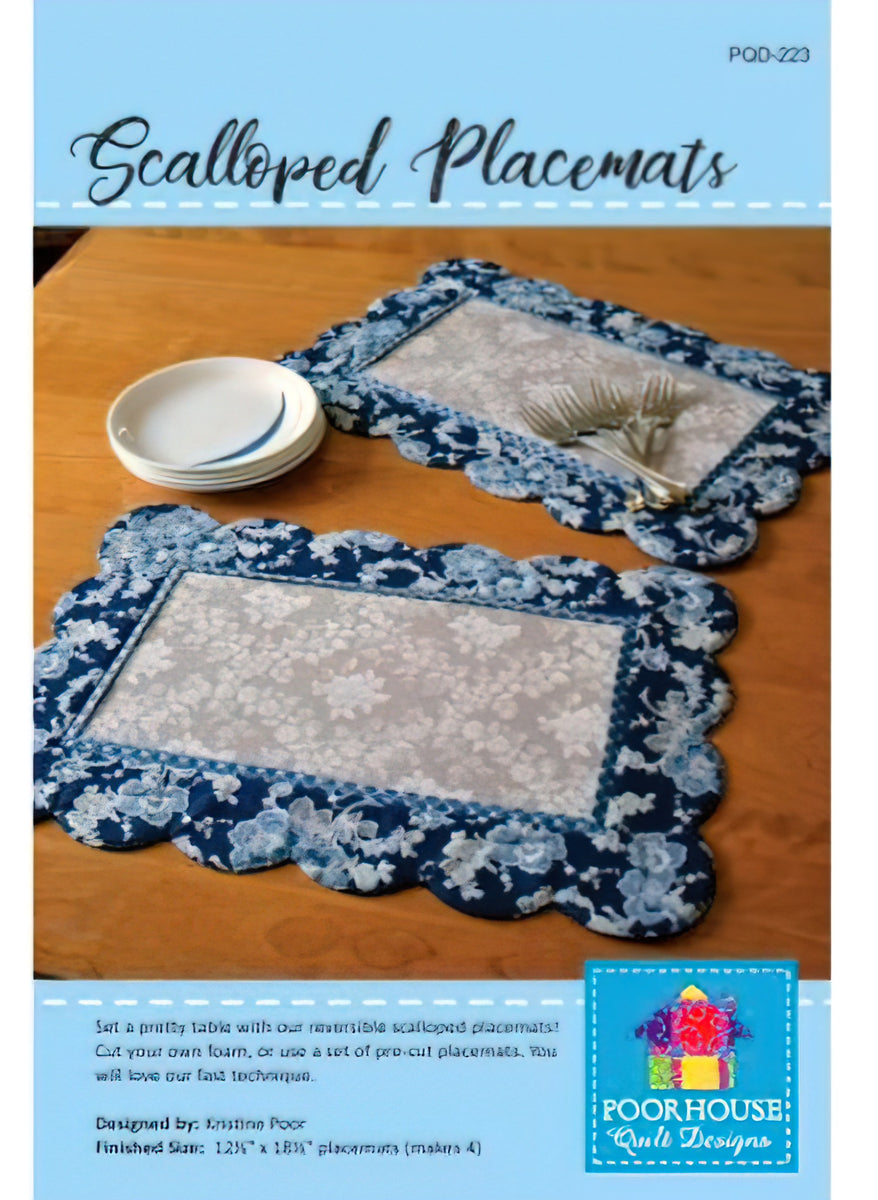 Scalloped Placemats by PoorHouse Quilt Designs