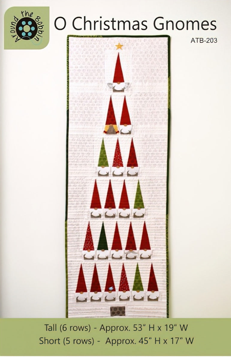 Around The Bobbin: O Christmas Gnomes Wall Hanging Pattern