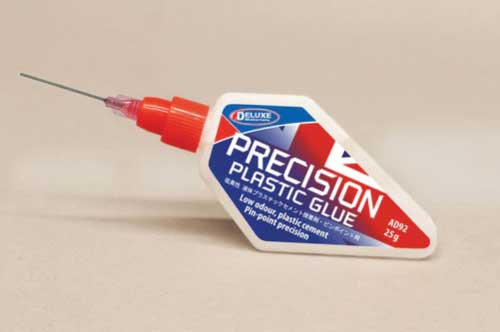 Precision Plastic Glue -- In Pinpoint Applicator Bottle - .9oz25g