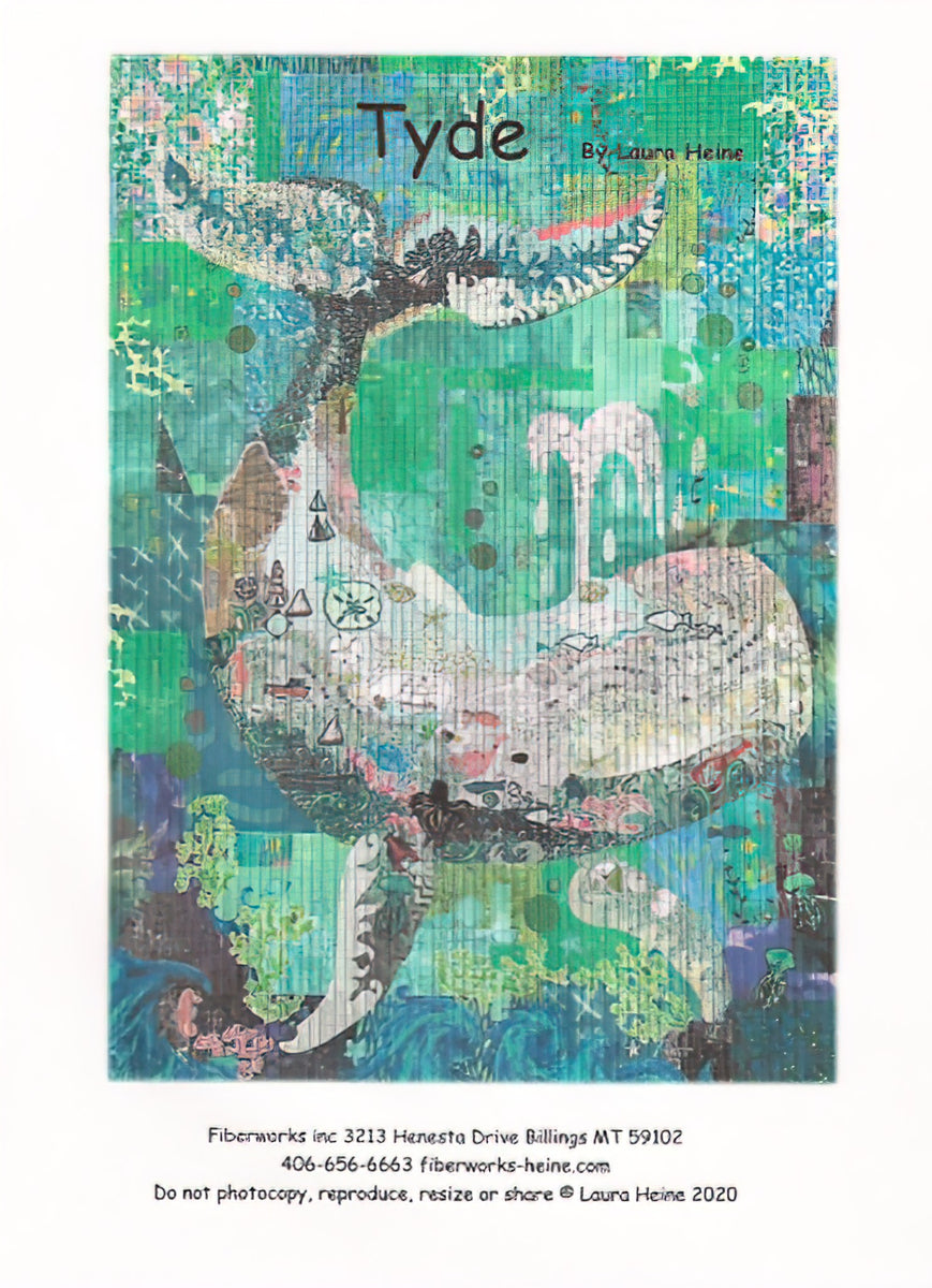 Tyde...The Whale Collage Pattern by Laura Heine