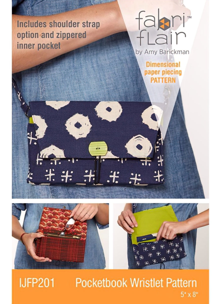 Pocketbook Wristlet Pattern Fabriflair by Indygo Junction