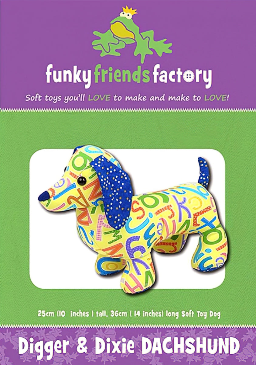 Digger & Dixie Dachshund Pattern by Funky Friends Factory