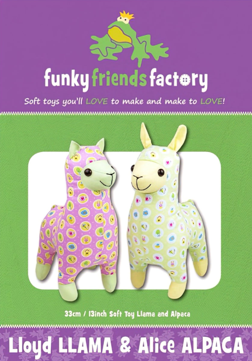 Lloyd Llama & Alice Alpaca Pattern by Funky Friends Factory