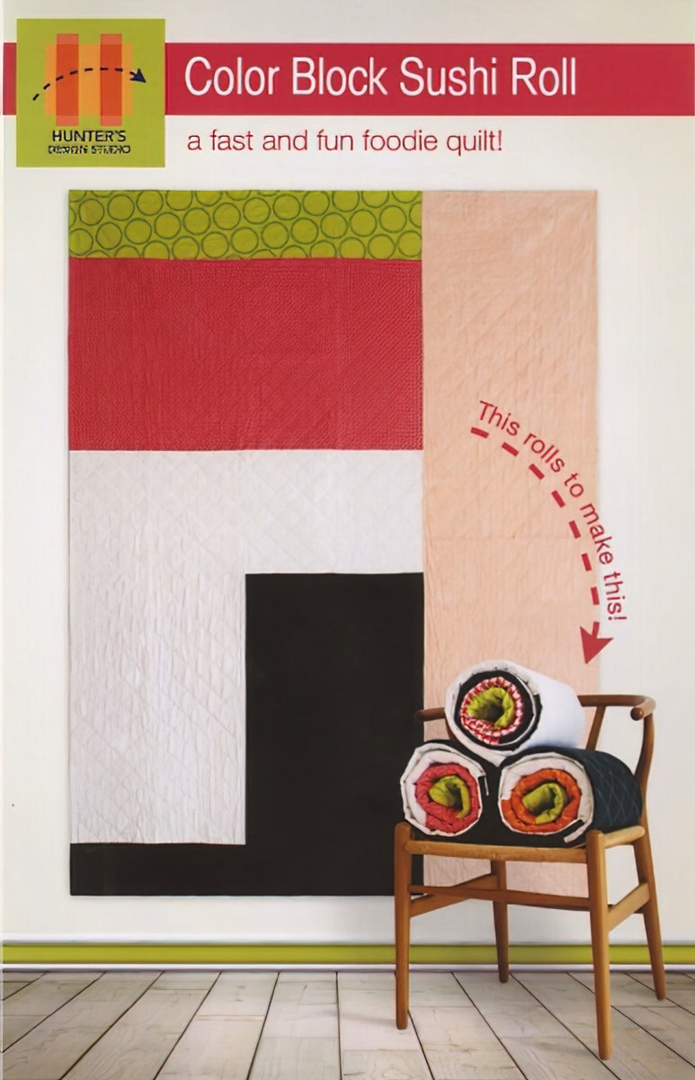 Color Block Sushi Roll Quilt Pattern by Hunter's Design Studio