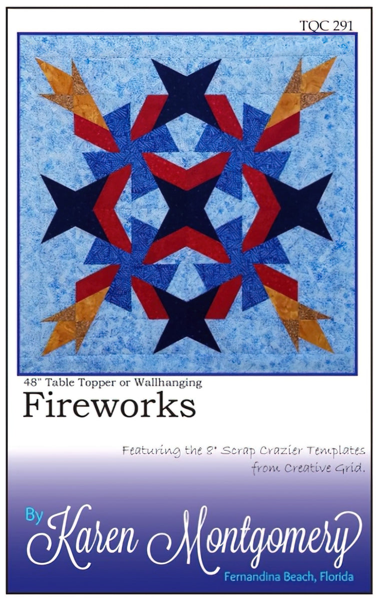 Fireworks Wallhanging/Table Topper Pattern by Karen Montgomery