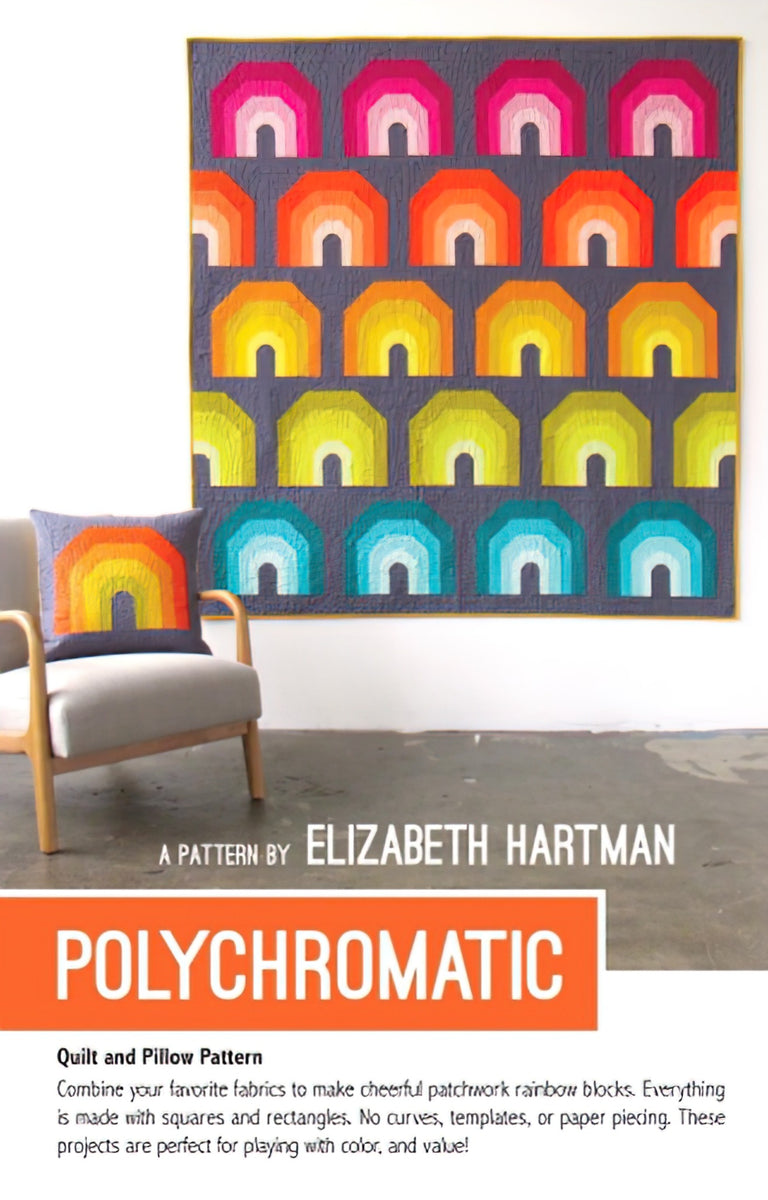 Polychromatic Pillow and Quilt Pattern by Elizabeth Hartman