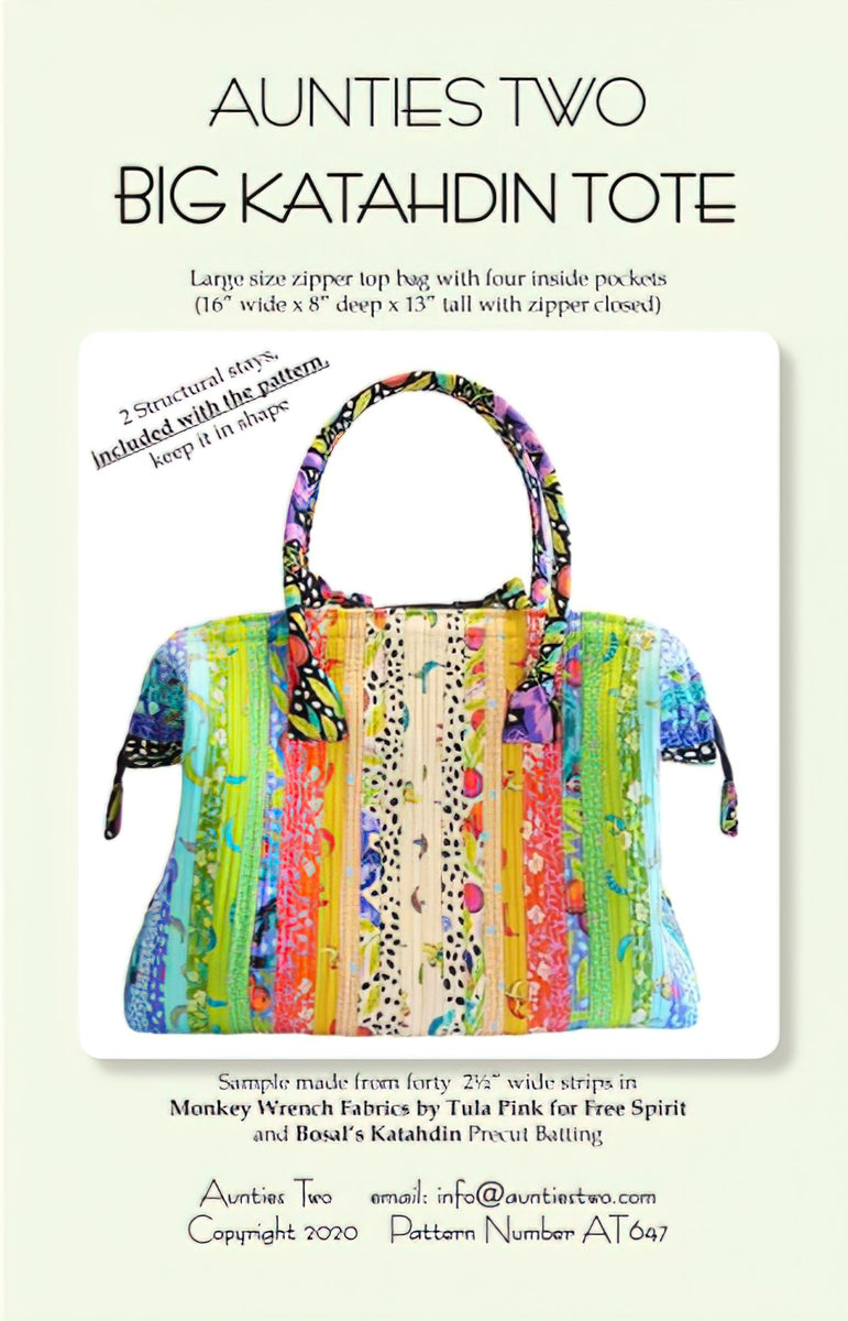 Big Katahdin Tote Pattern by Aunties Two