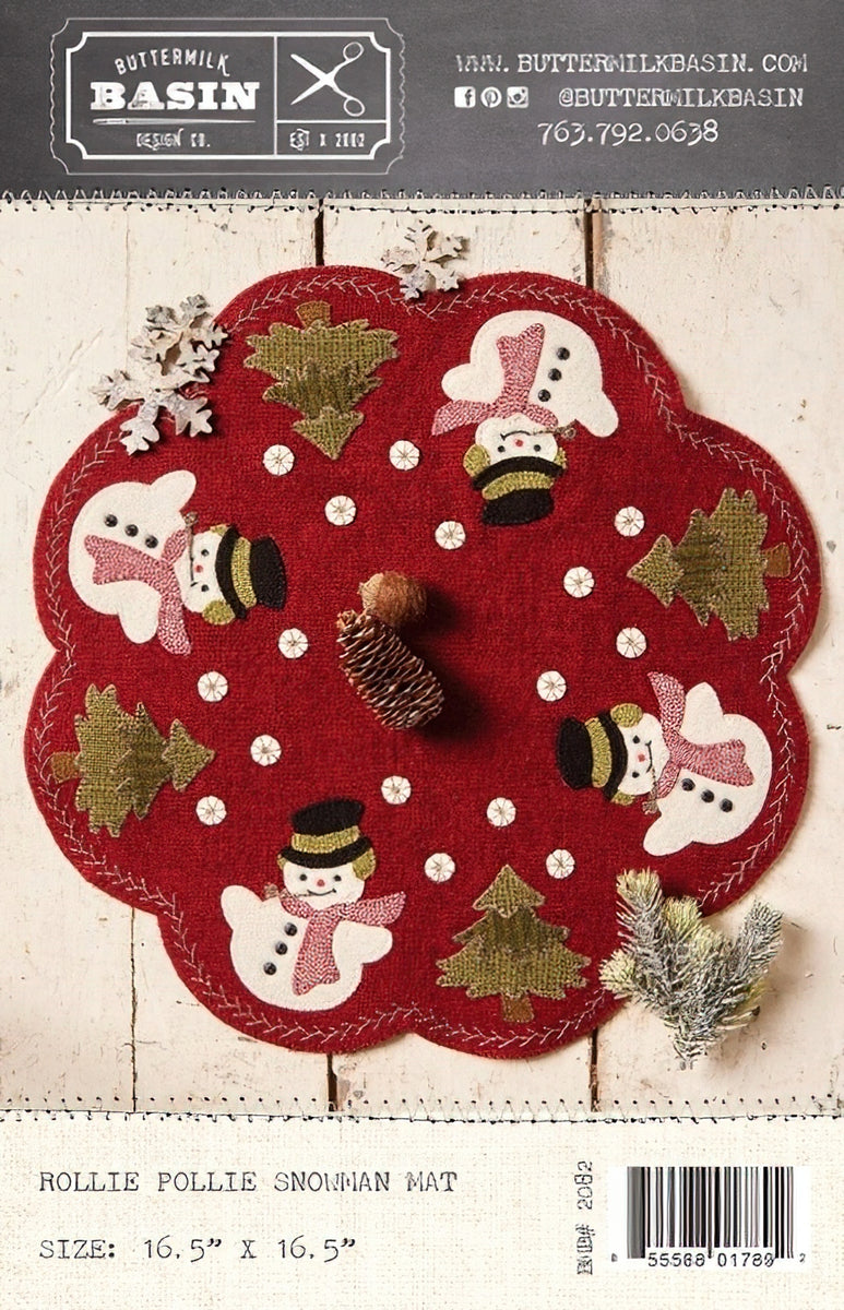 Rollie Pollie Snowman Mat Pattern by Stacy West / Buttermilk Basin