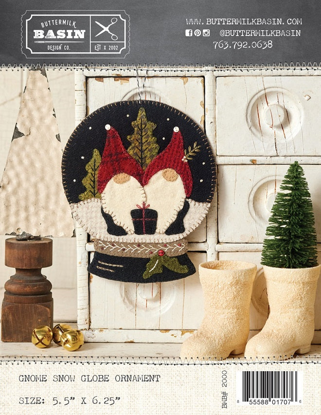 Gnome Snow Globe Ornament Pattern by Stacy West / Buttermilk Basin