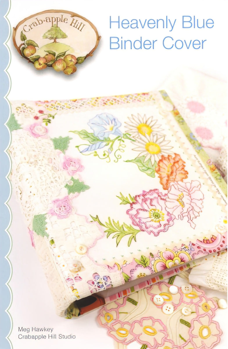 Heavenly Blue Binder Cover Pattern by CrabApple Hill