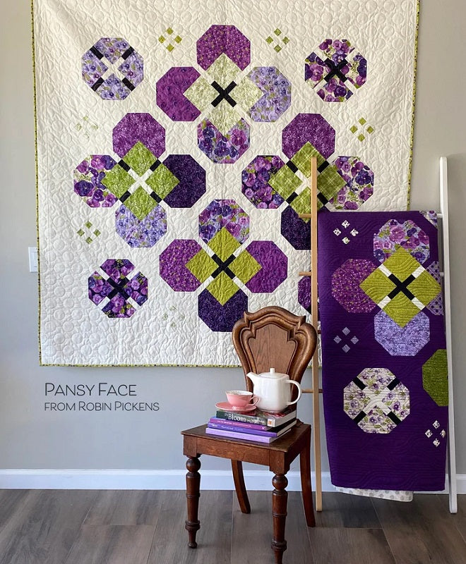 Pansy Face Quilt Pattern by Robin Pickens