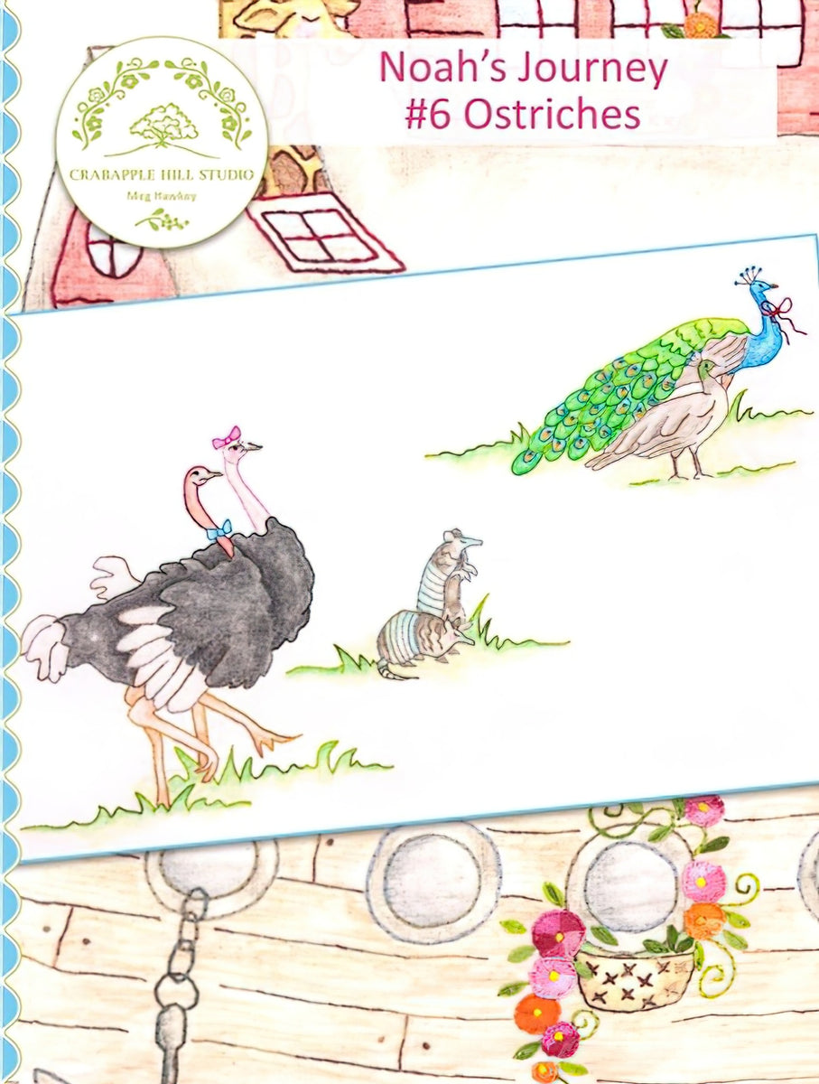 Noah's Journey #6 - Ostriches by Crabapple Hill Studio