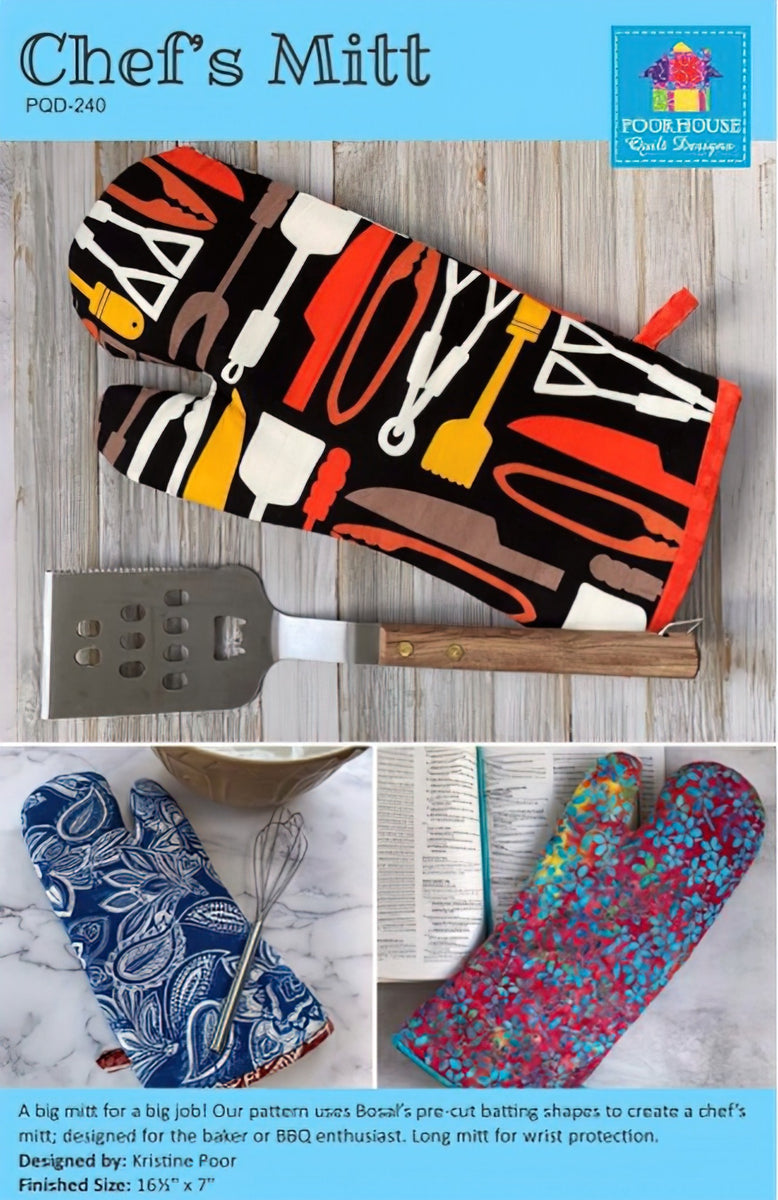 Chef's Mitt Pattern by Poorhouse Quilt Designs
