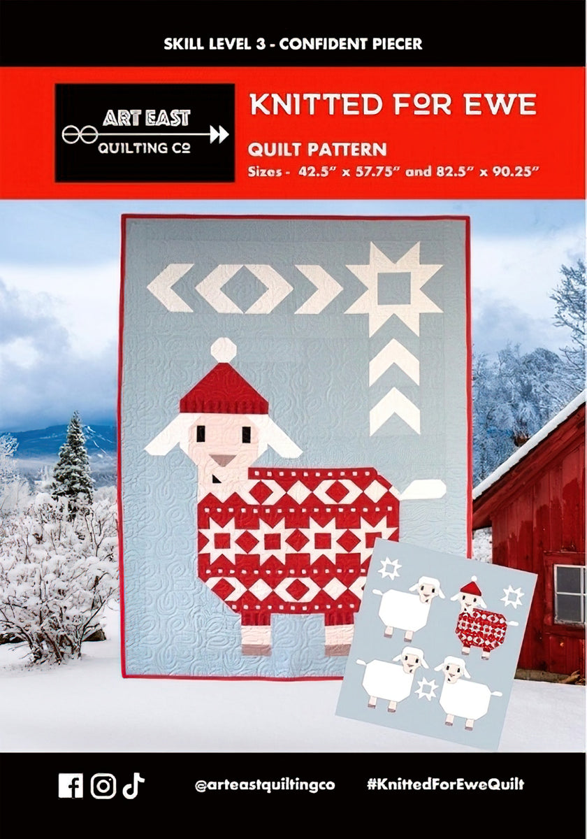 Knitted for Ewe Quilt Pattern by Art East Quilting Co