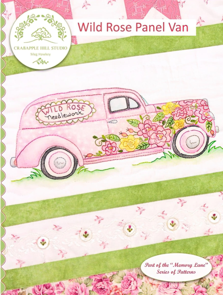 Memory Lane - Wild Rose Panel Van Pattern by Crabapple Hill Studio