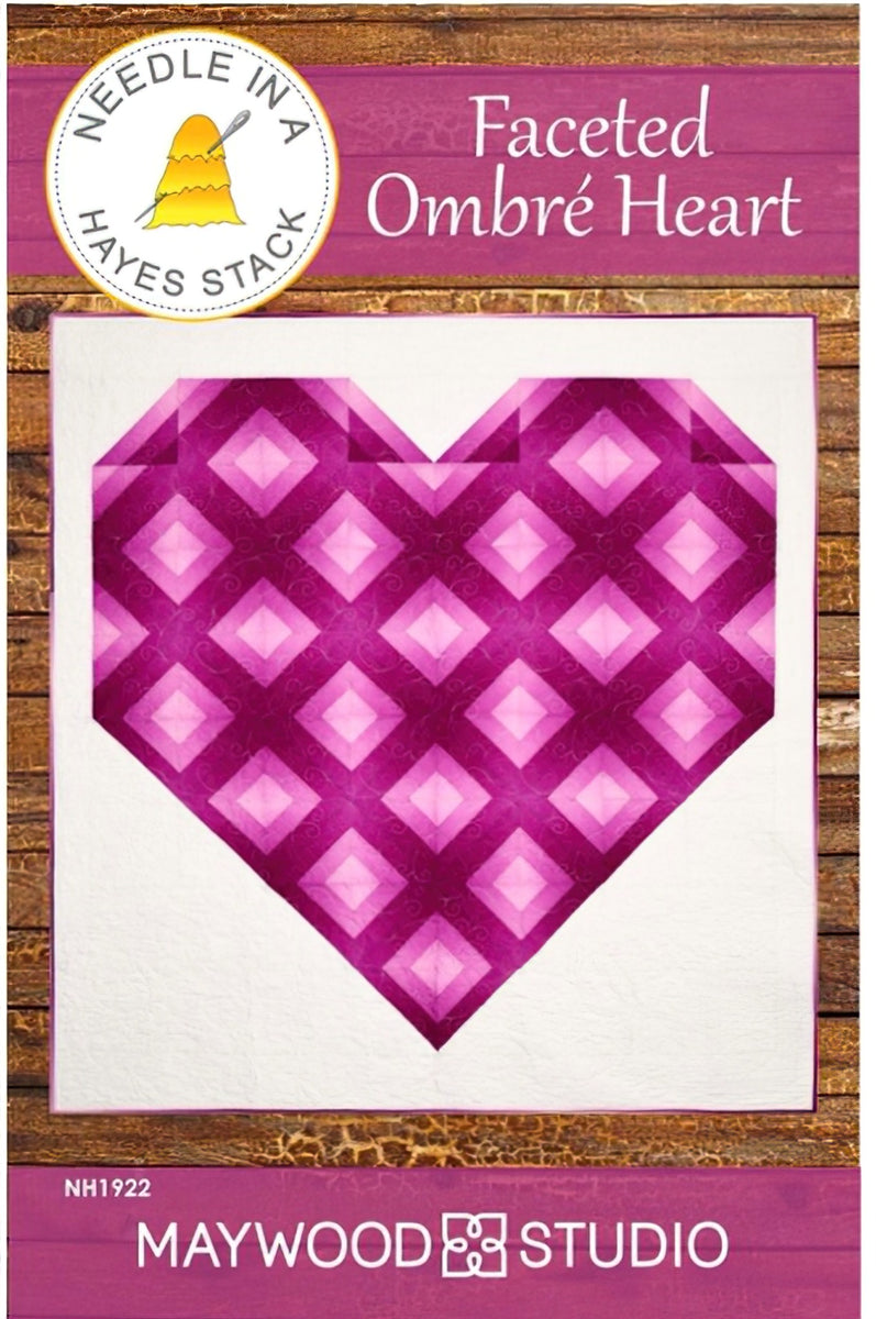 Faceted Ombre Heart Quilt Pattern by Needle in a Hayes Stack