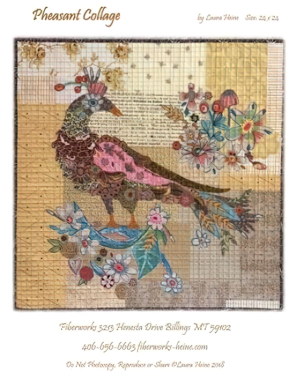 Pheasant Collage Pattern by Laura Heine