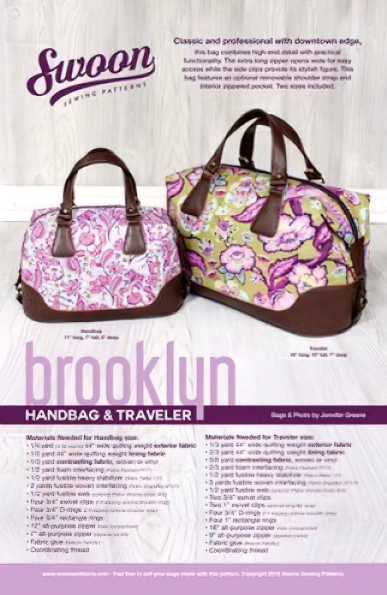 Brooklyn Handbag & Traveler by Swoon Sewing Patterns
