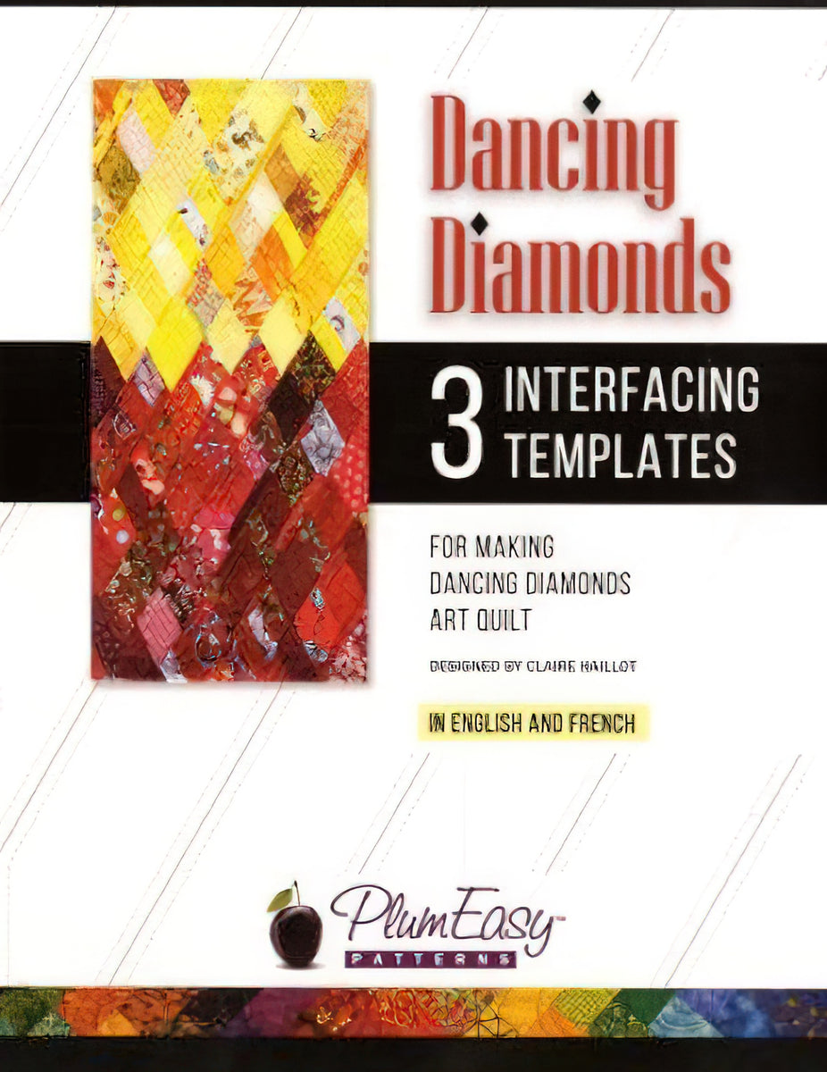 Dancing Diamonds Interfacing Template 3-pack by Plum Easy