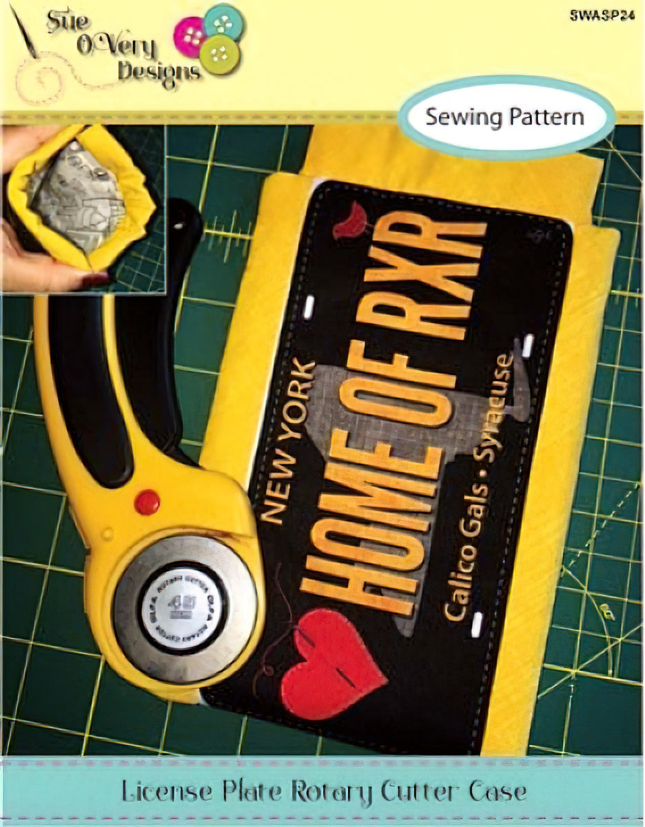 License Plate Rotary Cutter Case Pattern by Sue OVery Designs