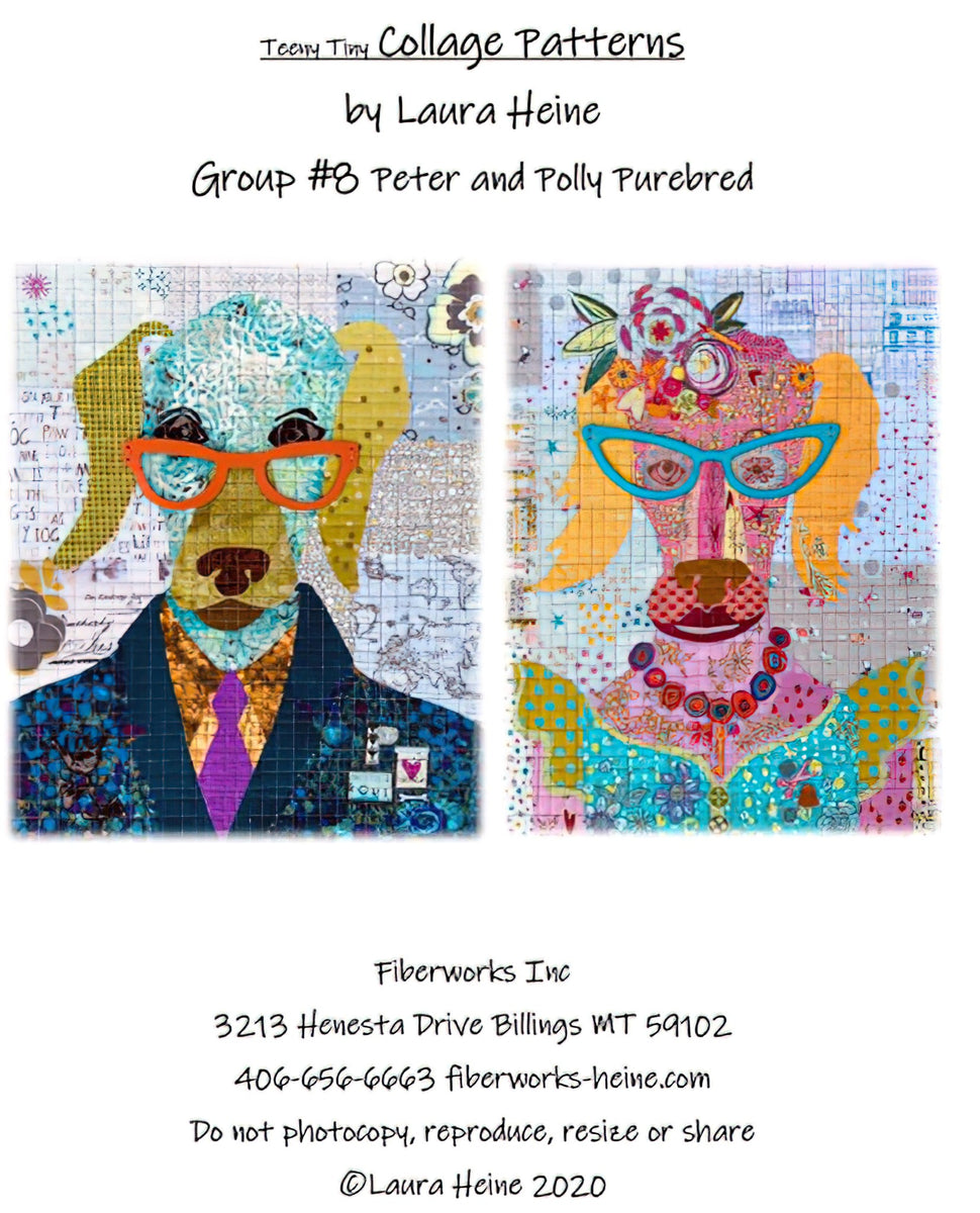 Teeny Tiny Collage Patterns Group 8 - Peter and Polly Purebred by Laura Heine