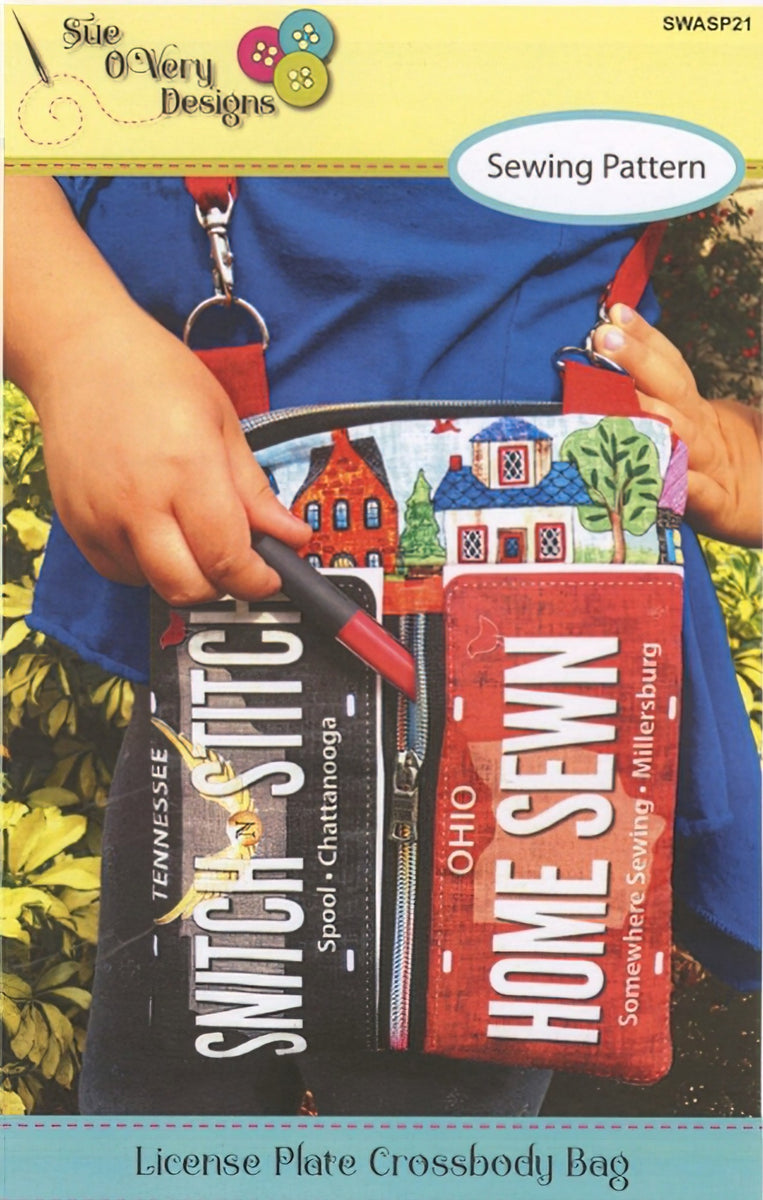 License Plate Crossbody Bag by Sue OVery Designs
