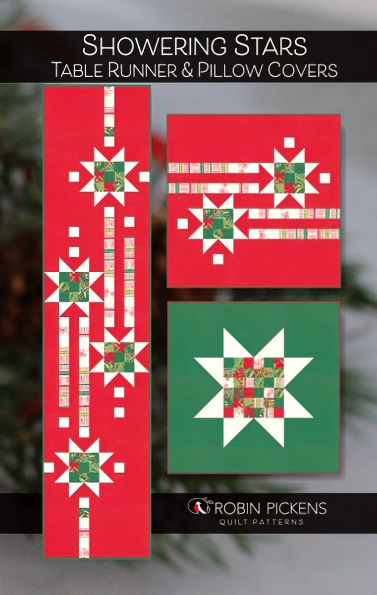 Showering Stars Table Runner & Pillow Covers Pattern by Robin Pickens