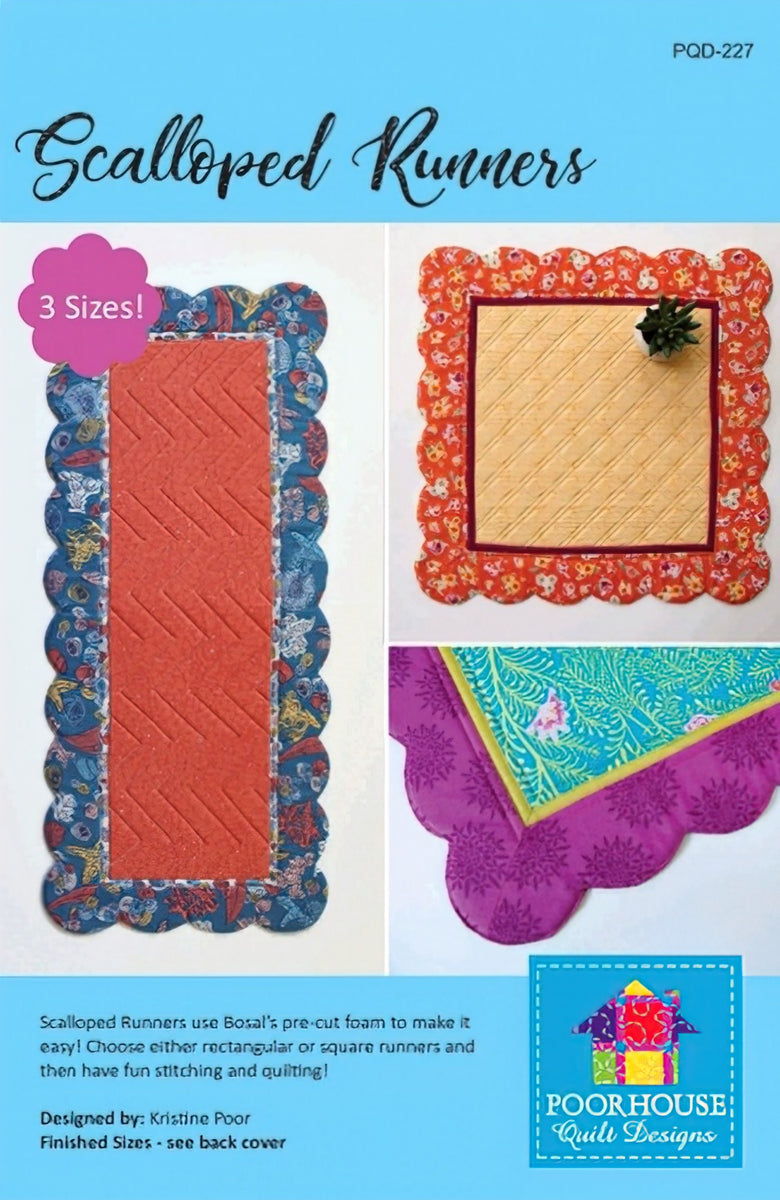 Scalloped Runners Pattern by PoorHouse Quilt Designs