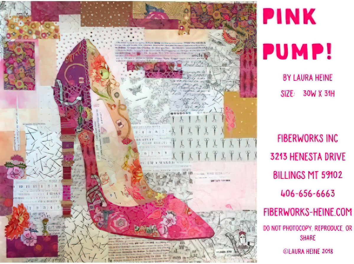 Pink Pump Collage Pattern by Laura Heine