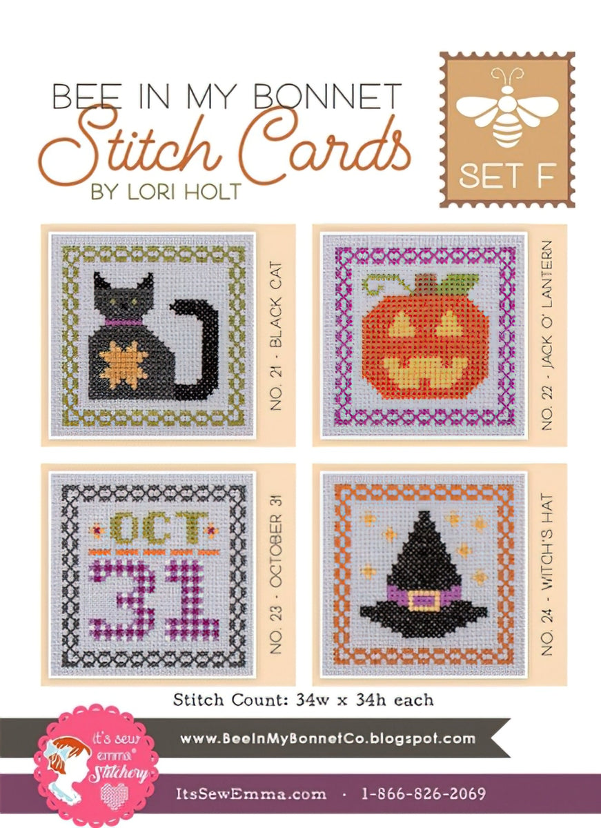 Bee In My Bonnet Stitch Cards Set F Patterns by Lori Holt