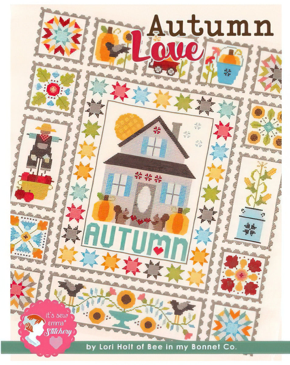 Autumn Love Cross Stitch Pattern by Lori Holt