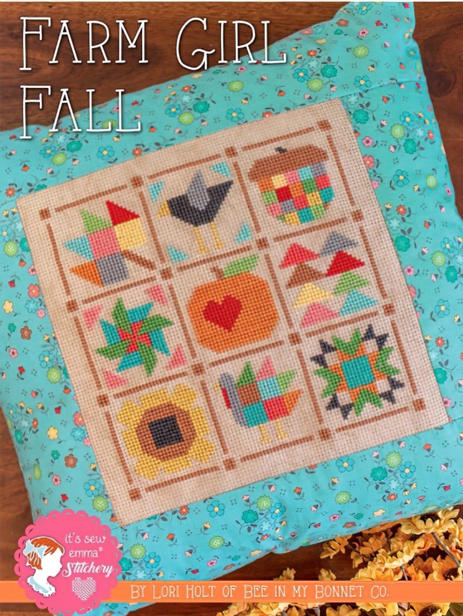 Farm Girl Fall Cross Stitch Pattern by Lori Holt