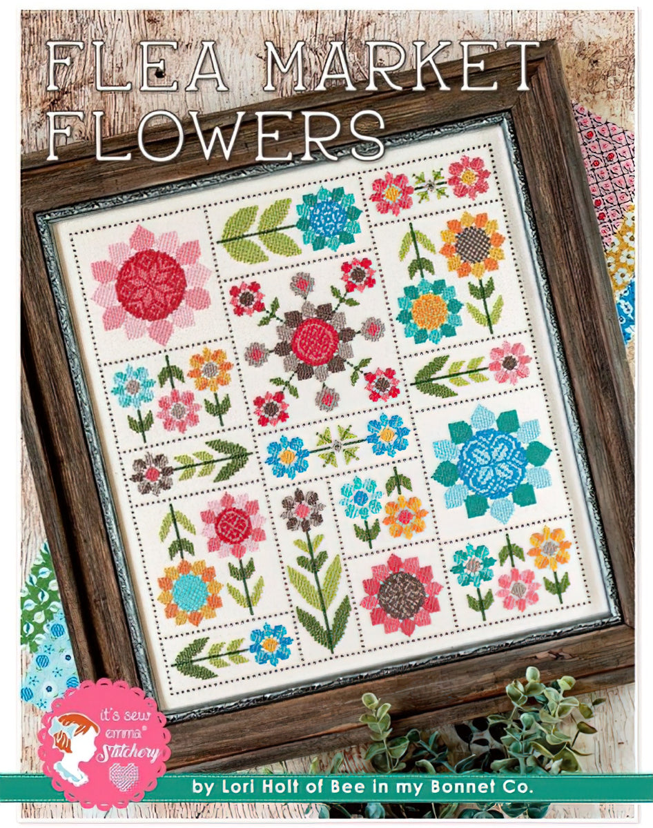 Flea Market Flowers Cross Stitch Pattern by Lori Holt