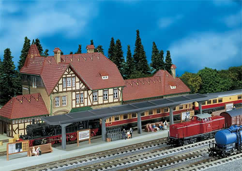 Faller 222125 N Scale Schwarzach Platform -- 23 x 1-7/16 x 1-5/8" 58.4 x 3.7 x 4.1cm