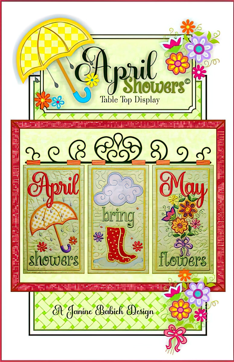 CD - April Showers Table Top Display Machine Embroidery by Janine Babich Design