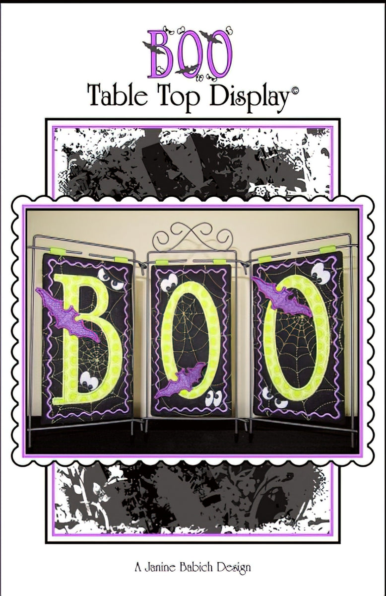 CD - BOO Table Top Display Machine Embroidery by Janine Babich Design