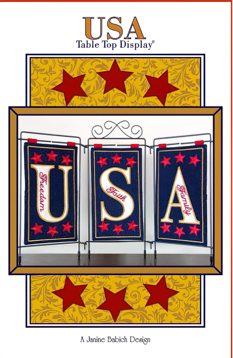 CD - USA Table Top Display Machine Embroidery by Janine Babich Design
