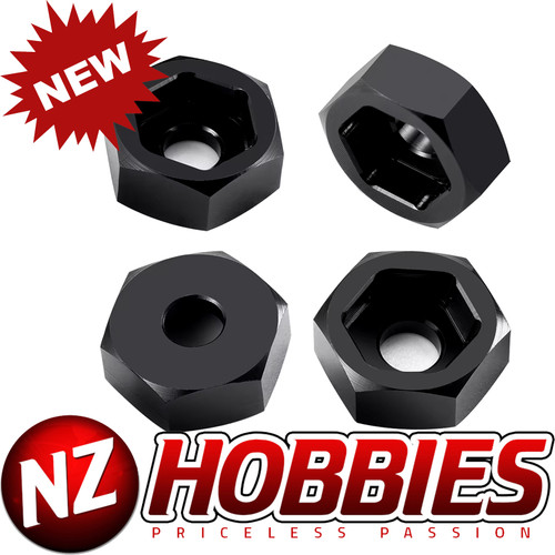 NZ HOBBIES Aluminum 8mm to 12mm Wheel Hex Adapters : 1/16 Mini-B Mini-T 2.0