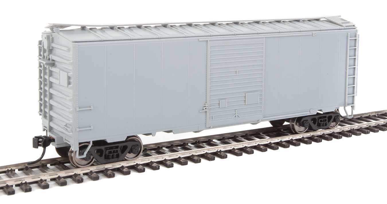 40' ACF Welded Boxcar w/8' Youngstown Door - Ready to Run -- Undecorated