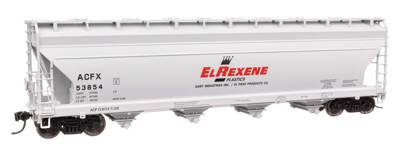 ACF 5250 4-Bay Centerflow Covered Hopper - Ready to Run -- El Rexene ACFX #53854
