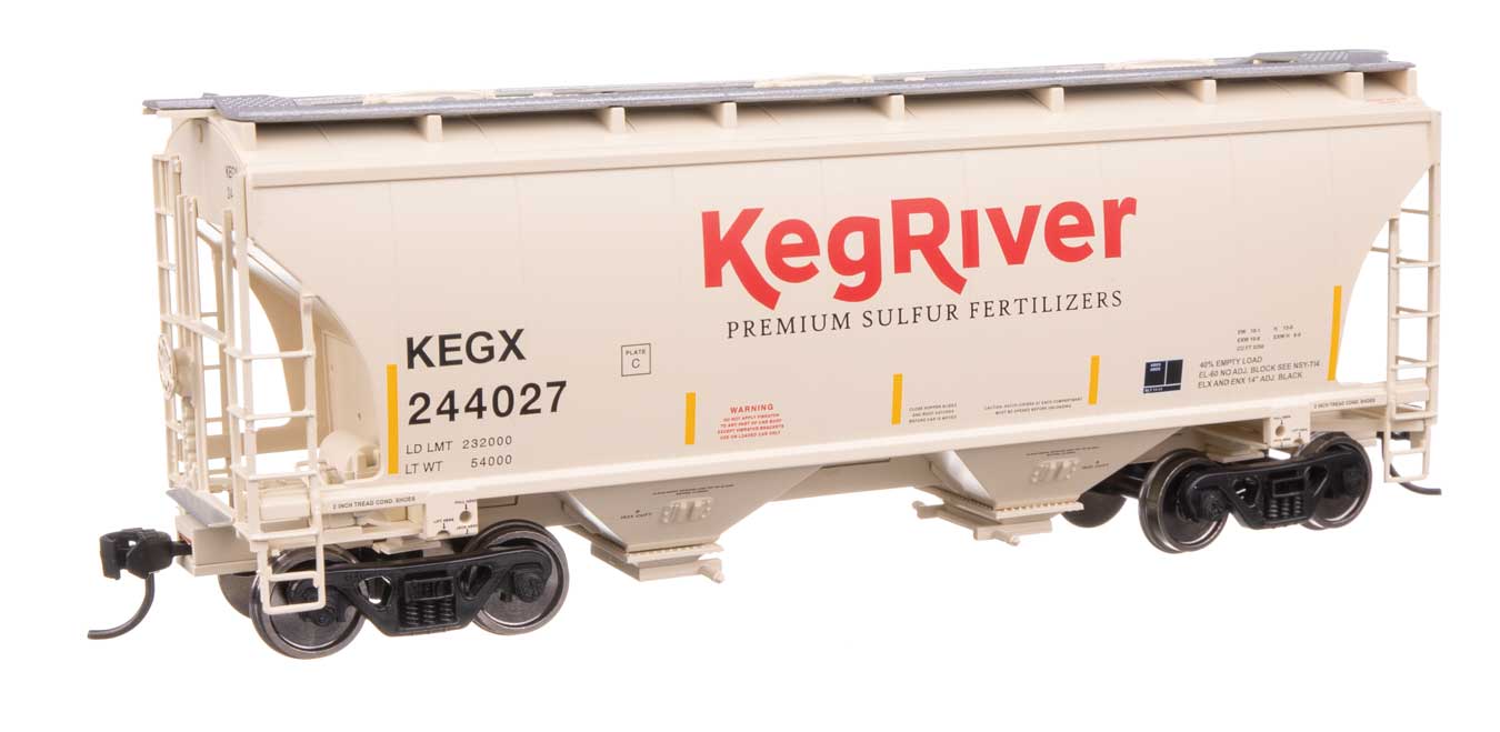 39' Trinity 3281 2-Bay Covered Hopper - Ready-to-Run -- Keg River #244027