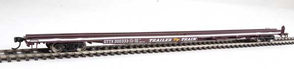 85' General American G85 Flatcar - Ready to Run -- GTTX (Brown) #300333