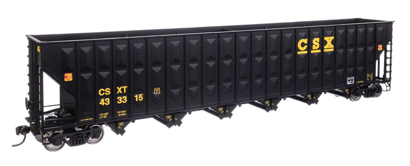 73' Greenville 7,000 Cubic Foot Wood Chip Hopper - Ready to Run -- CSX #433315