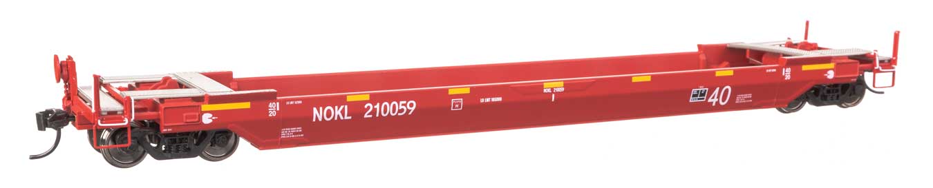 Gunderson Rebuilt All-Purpose 40' Well Car - Ready-To-Run -- Northwestern Oklahoma Railroad (red) #210059