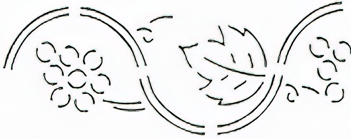 Grape & Leaf 4 inch Border Stencil 722QC